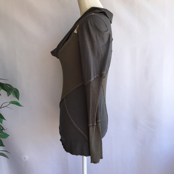 Tiny Anthropologie Top Floral Patchwork Green Med - Picture 3 of 8